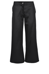 Černé široké kalhoty s tečkovaným vzorem