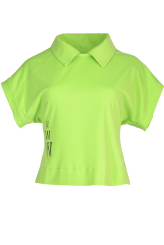 Neónově zelená halenka s límečkem