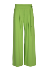 Široké kalhoty s páskem, světle zelené